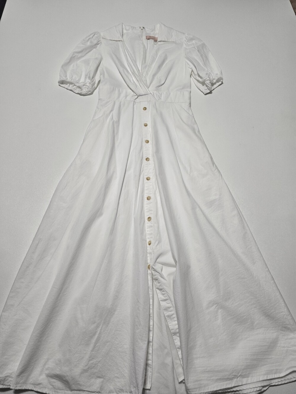 Hutch Laurel Button Up Dress V-Neck Sleeve Length Short Sleeve Size 4 - Picture 2 of 14